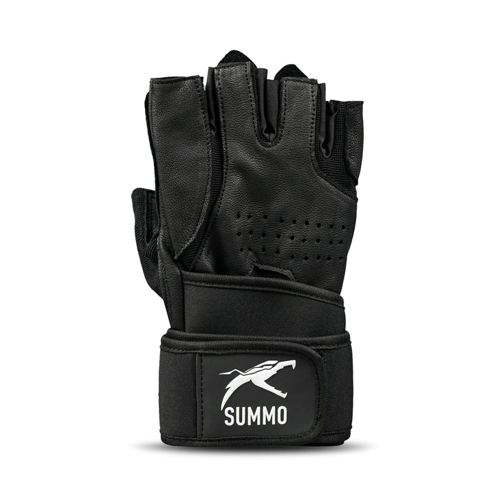 Pro - Wrap Leather Weightlifting Gloves - Summo Sports