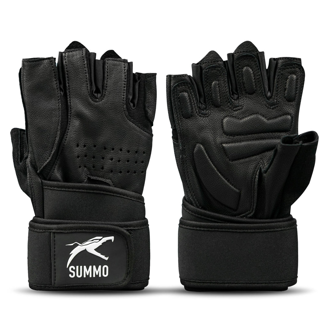 Pro-Wrap Leather Weightlifting Gloves – Summo Sports