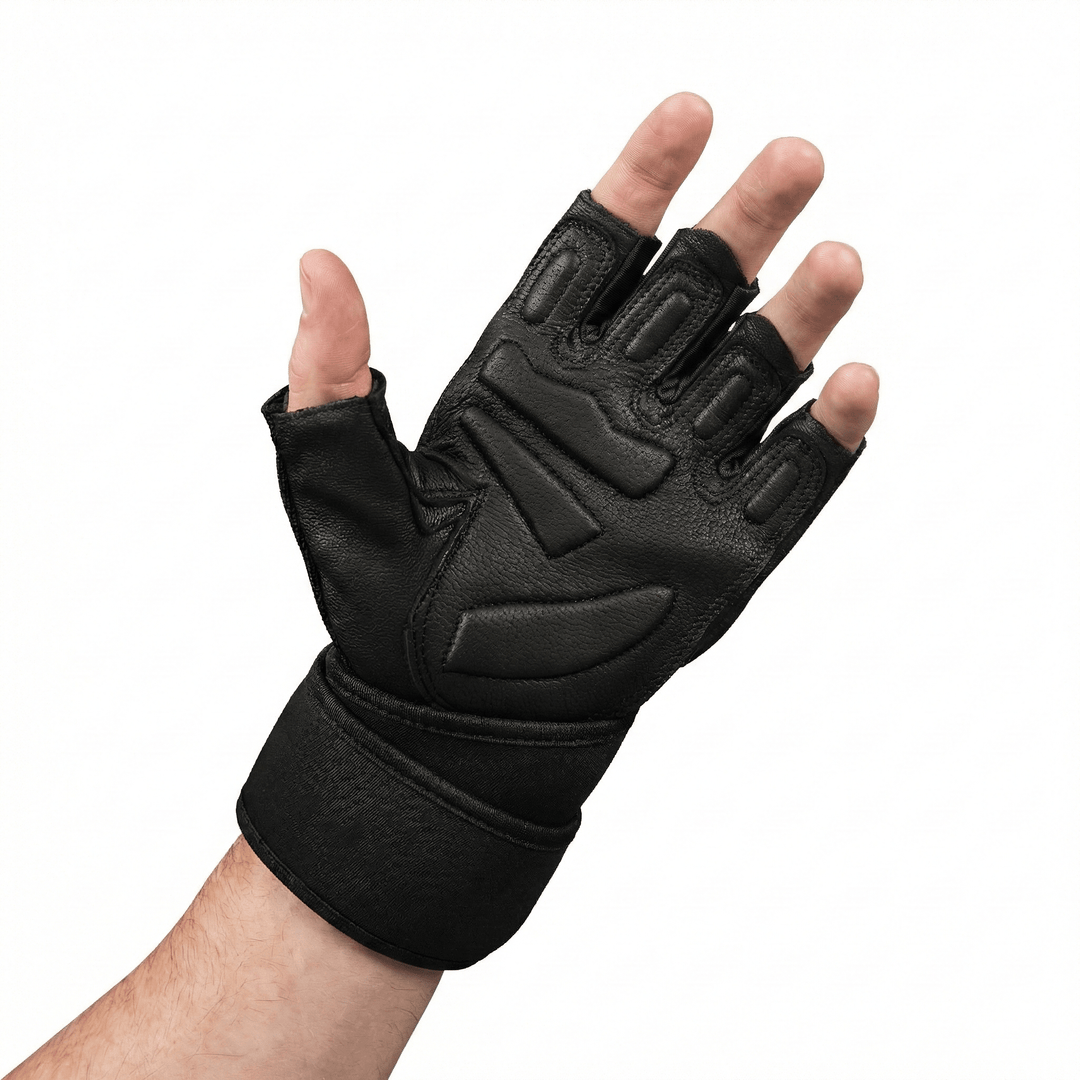 Pro - Wrap Leather Weightlifting Gloves - Summo Sports