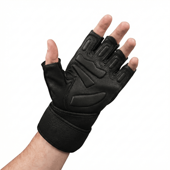Pro - Wrap Leather Weightlifting Gloves - Summo Sports