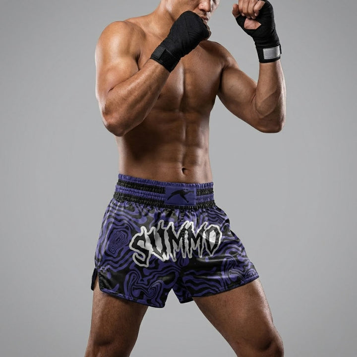 Purple Damascus Muay Thai Shorts - Summo Sports