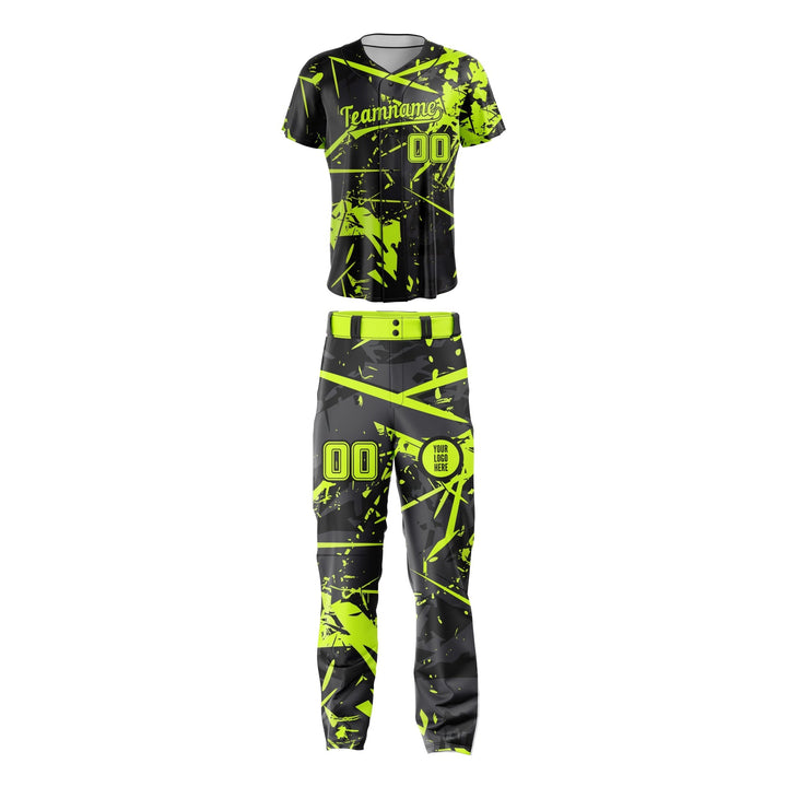 Radioactive Fracture Custom Baseball Uniform - Summo Sports