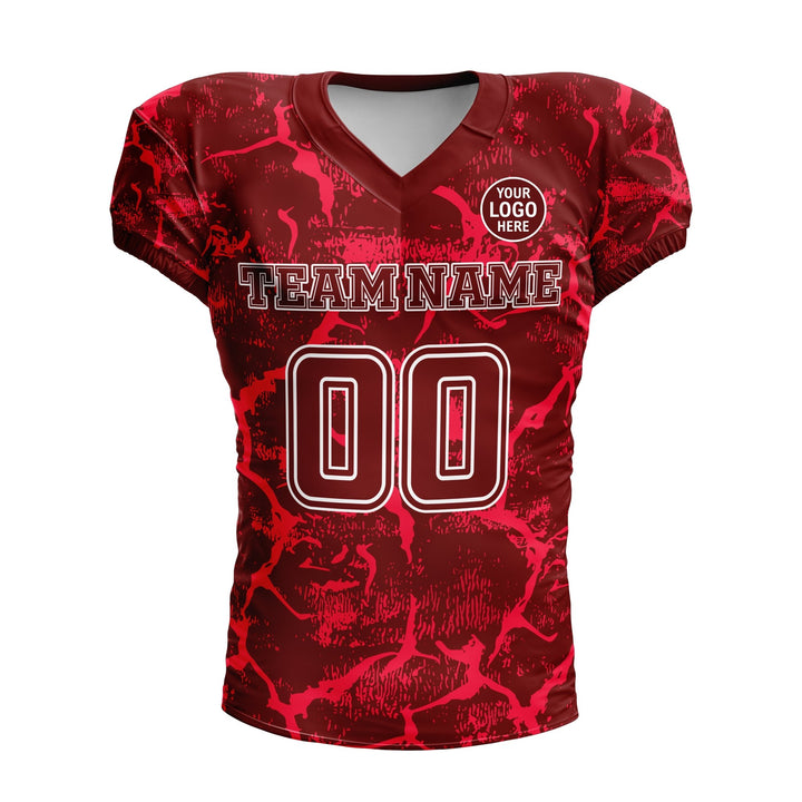 Red Fracture American Football Jersey - Summo Sports