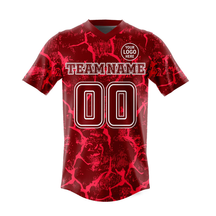 Red Fracture American Football Uniform - Summo Sports