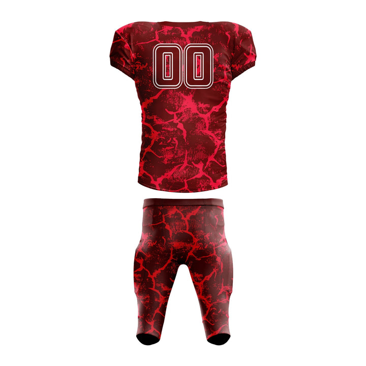 Red Fracture American Football Uniform - Summo Sports