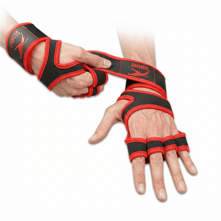 Red Hex - Traction Weightlifting Grips - Summo Sports