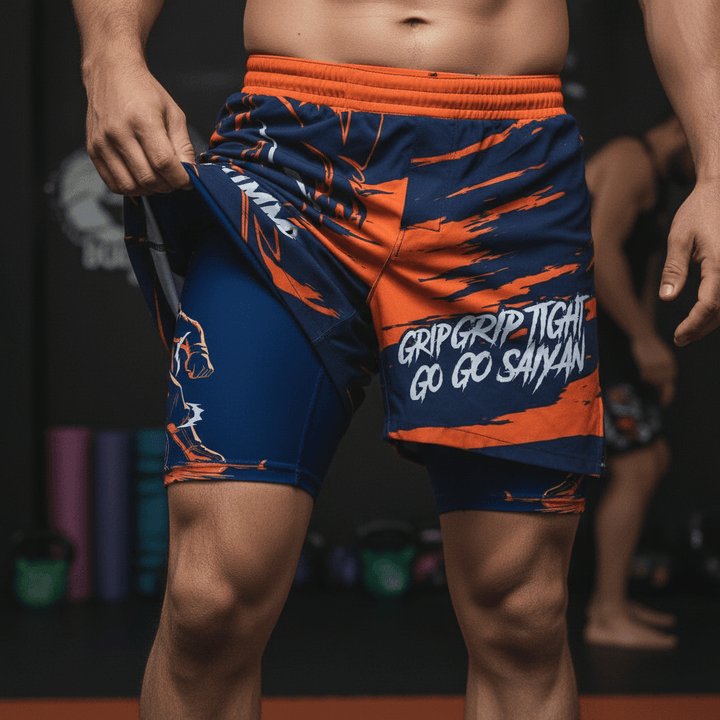 Saiyan Grip 2 In One Training Shorts - Summo Sports