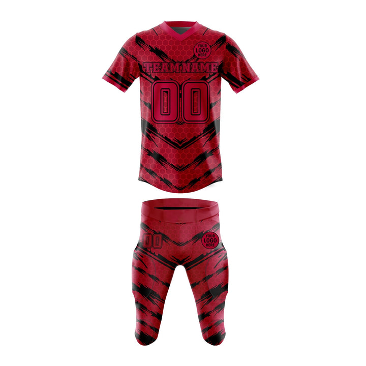 Scarlet Slash American Football Uniform - Summo Sports