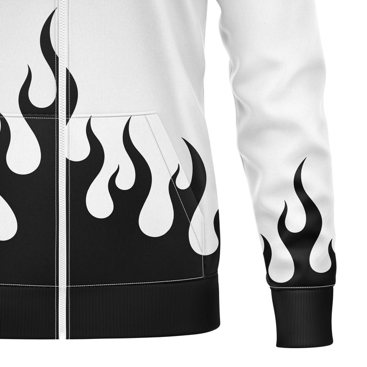 Shadow Flame Full - Print Zipper Hoodie For Men/Women - Summo Sports