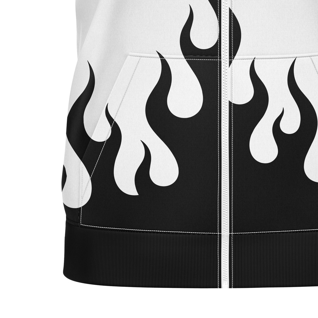 Shadow Flame Full - Print Zipper Hoodie For Men/Women - Summo Sports