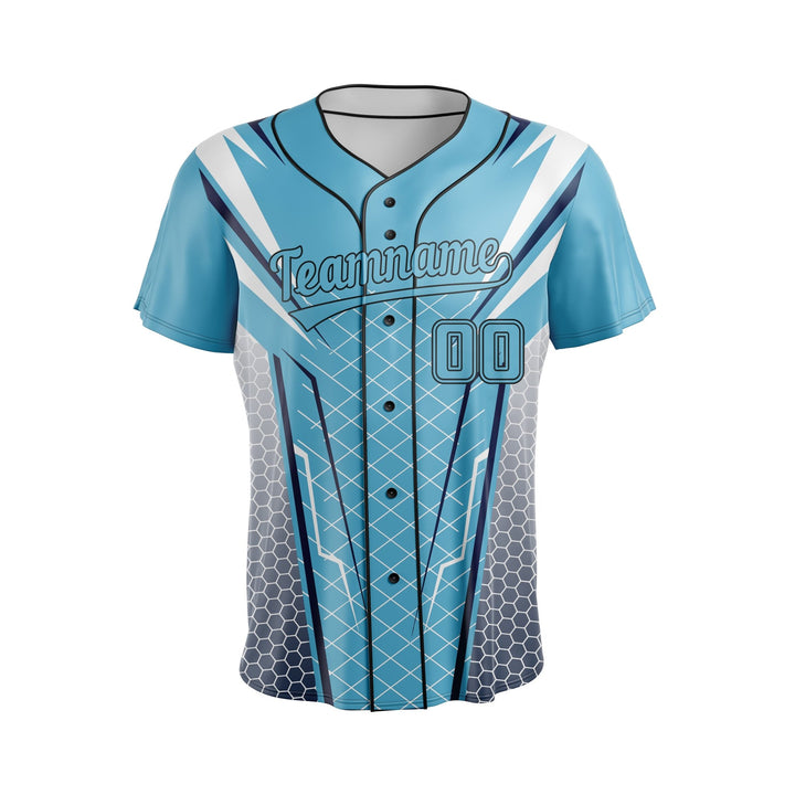 Skyline Wireframe Custom Baseball Jersey - Summo Sports