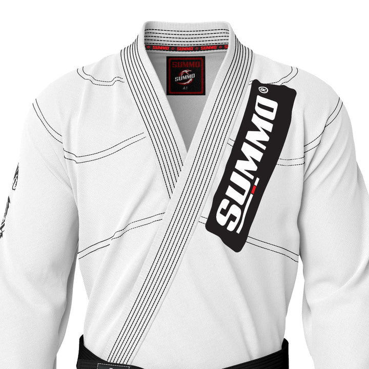 Summo Combatant White Brazilian Jiu Jitsu GI (BJJ GI) - Summo Sports