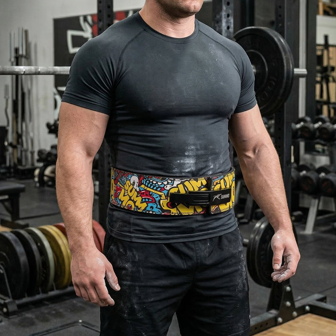 Summo Graffiti Leather Weight Lifting Belt - Summo Sports