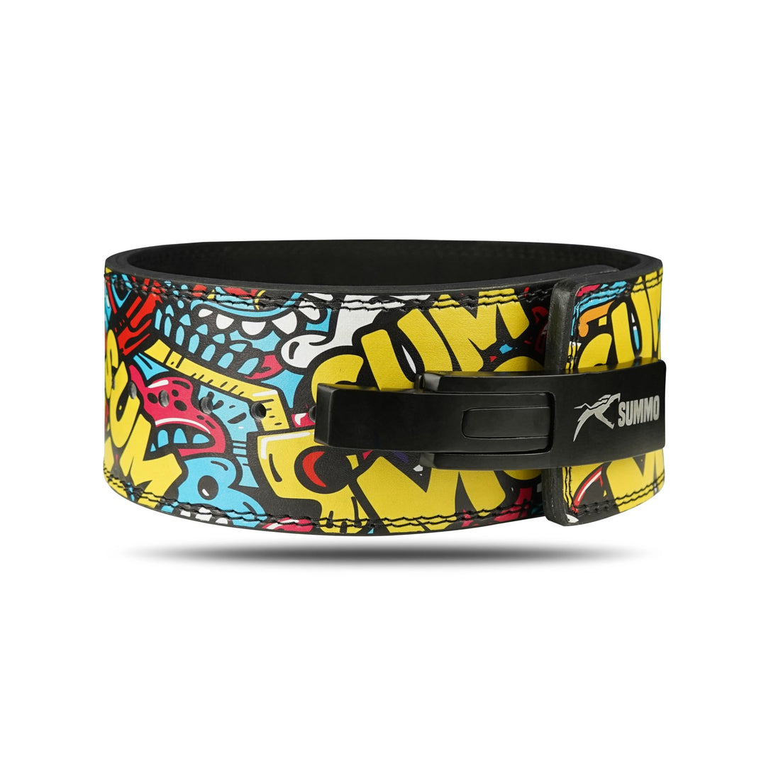 Summo Graffiti Leather Weight Lifting Belt - Summo Sports