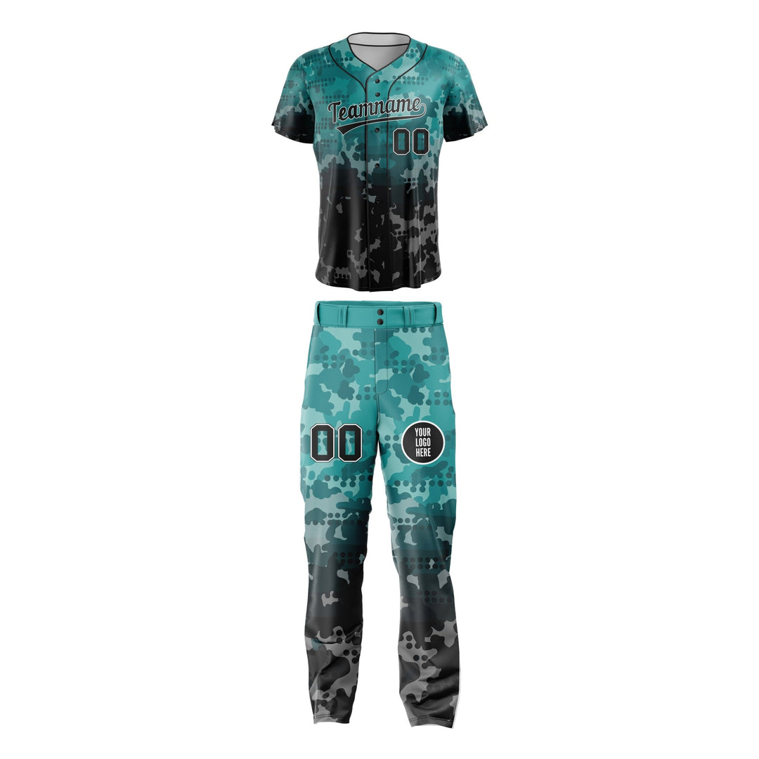 Teal Stealth Custom Baseball Uniform - Summo Sports