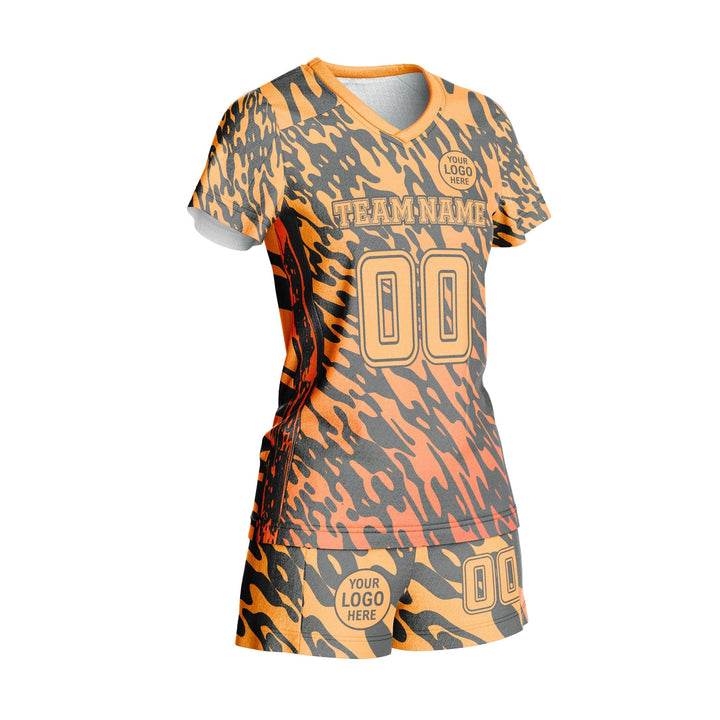 Tiger Stripe Custom Volleyball Uniform - Summo Sports