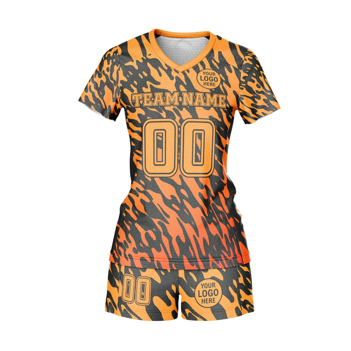 Tiger Stripe Custom Volleyball Uniform - Summo Sports