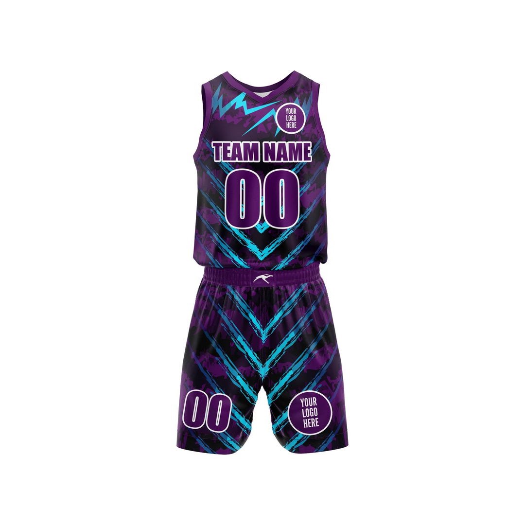 Violet Surge Custom Basketball Uniform - Summo Sports
