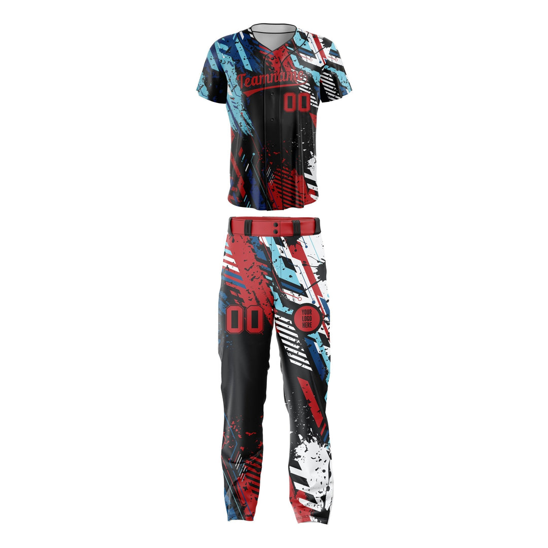 Vivid Fracture Custom Baseball Uniform - Summo Sports