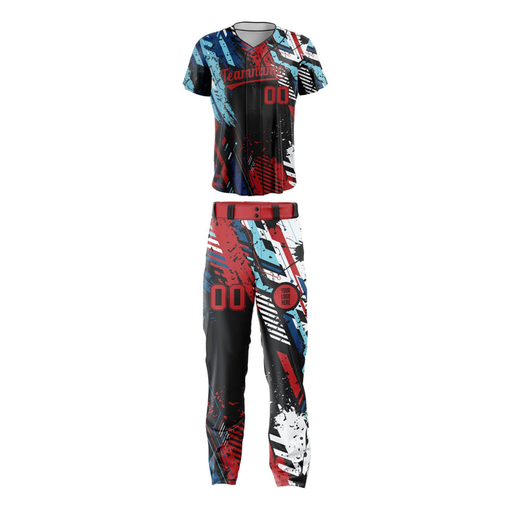 Vivid Fracture Custom Baseball Uniform - Summo Sports