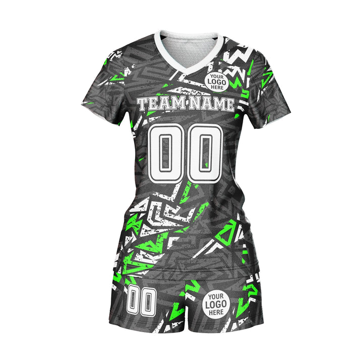 Vortex Green Custom Volleyball Uniform - Summo Sports