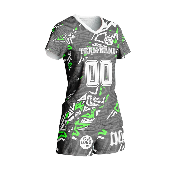 Vortex Green Custom Volleyball Uniform - Summo Sports