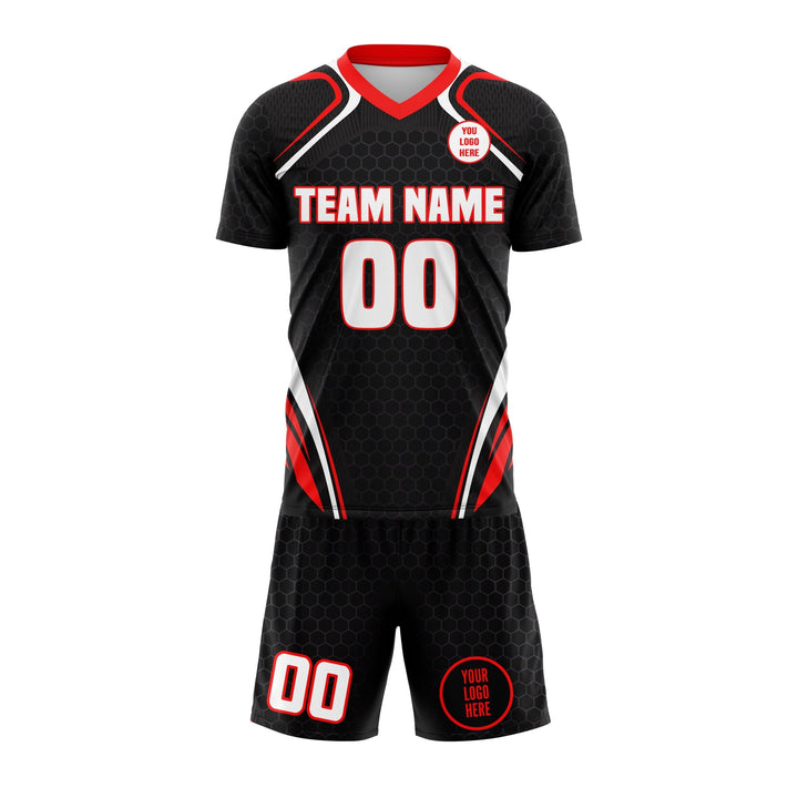 Vortex Red Custom Soccer Uniform - Summo Sports