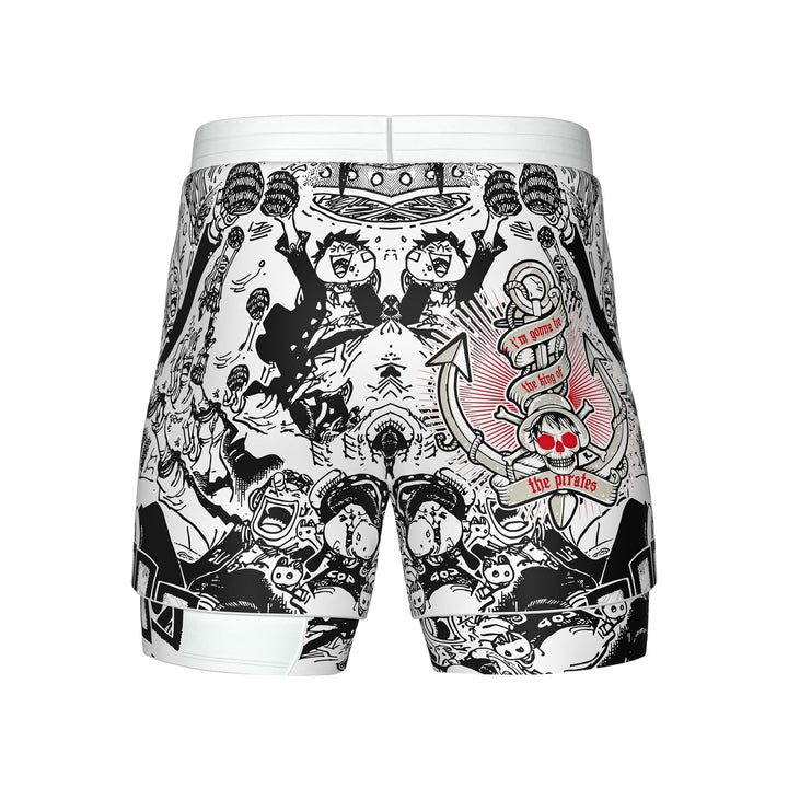 White Gear 5 Two In One Training Shorts - Summo Sports