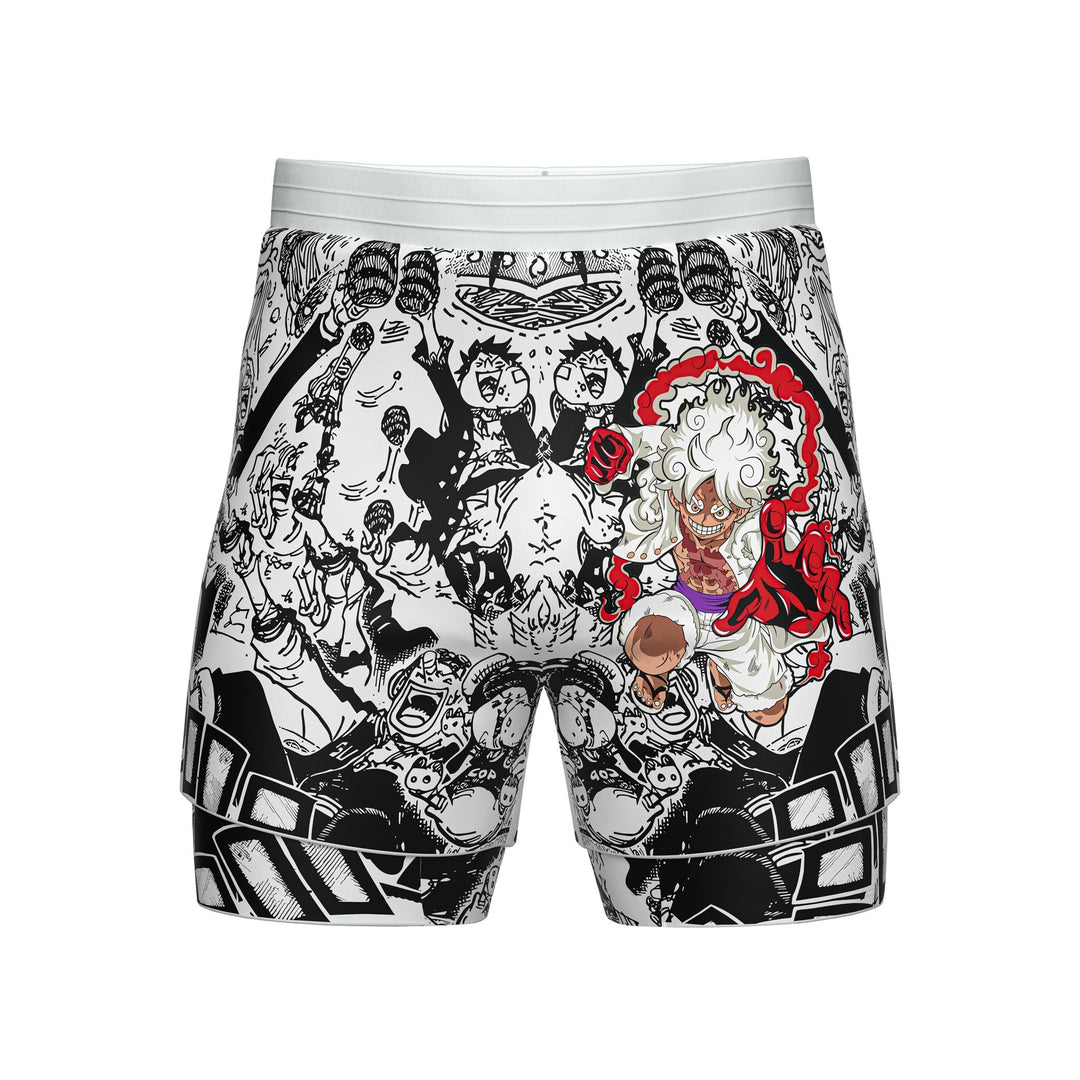 White Gear 5 Two In One Training Shorts X-Small