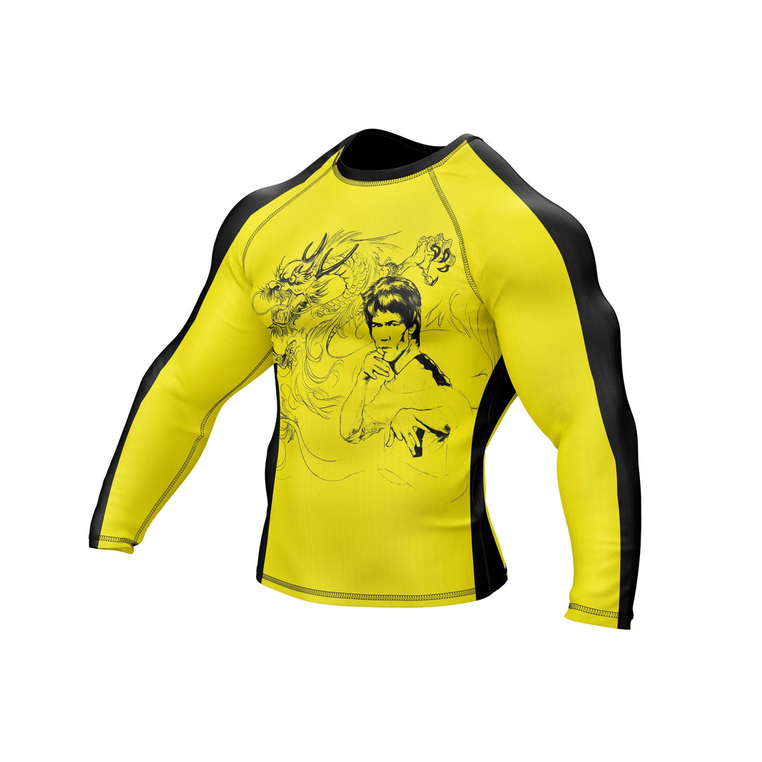 Yellow Fury Premium Bjj Rash Guard For Men/Women - Summo Sports