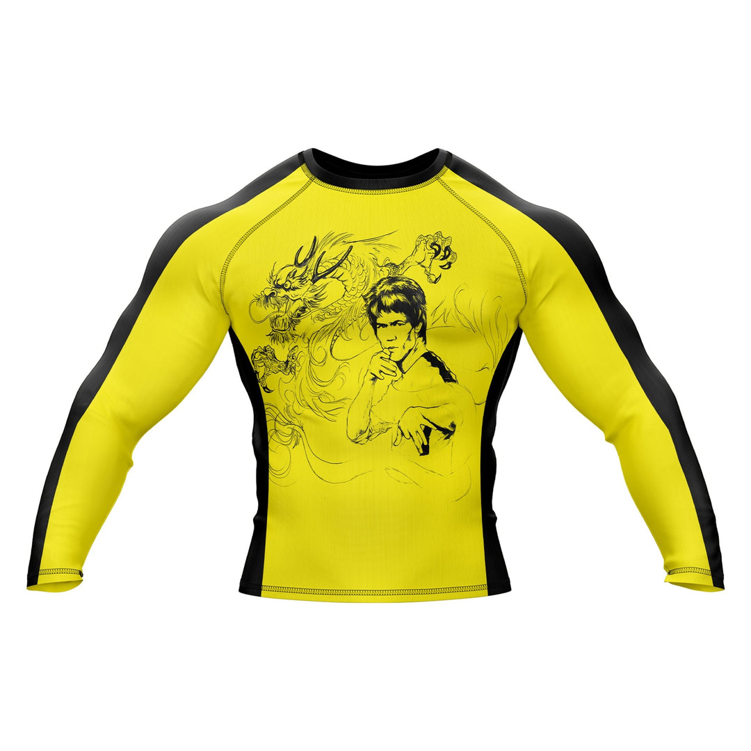 Yellow Fury Premium Bjj Rash Guard For Men/Women - Summo Sports