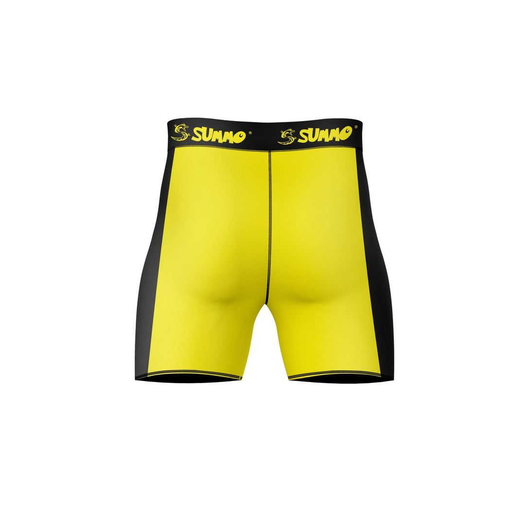 Yellow Fury Vale Tudo/Compression Shorts for Men/Women - Summo Sports