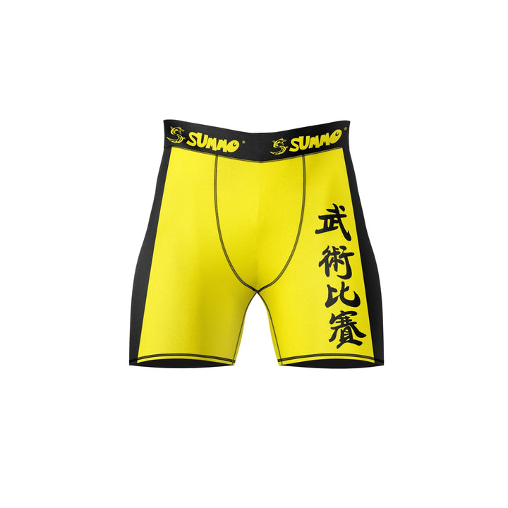 Yellow Fury Vale Tudo/Compression Shorts for Men/Women - Summo Sports