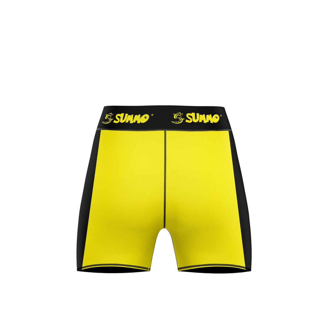 Yellow Fury Vale Tudo/Compression Shorts for Men/Women - Summo Sports