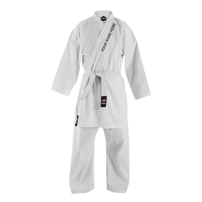 10 oz. Alpha Custom White Medium Weight Karate Uniform - Summo Sports