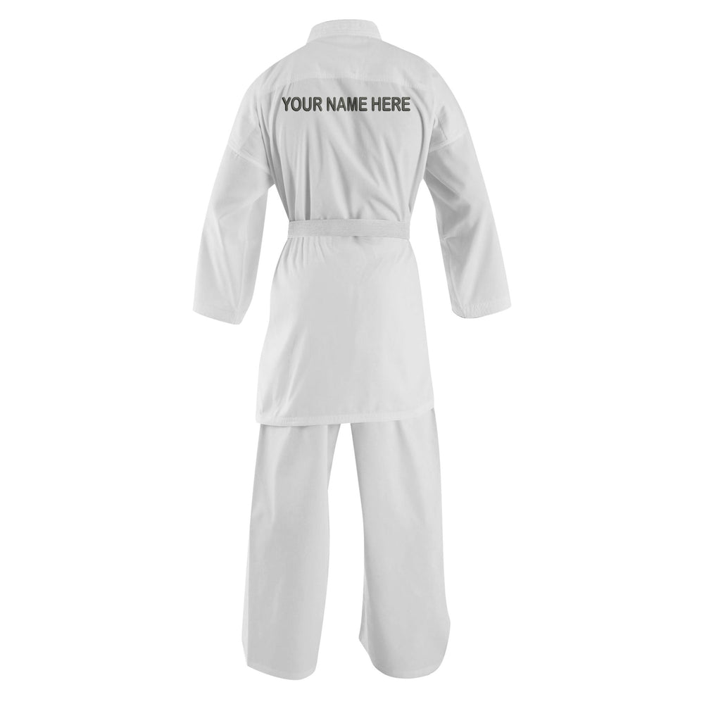 10 oz. Custom White Medium Weight Karate Uniform - Summo Sports