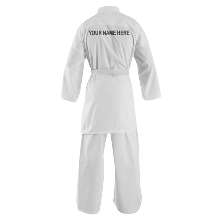 10 oz. Custom White Medium Weight Karate Uniform - Summo Sports