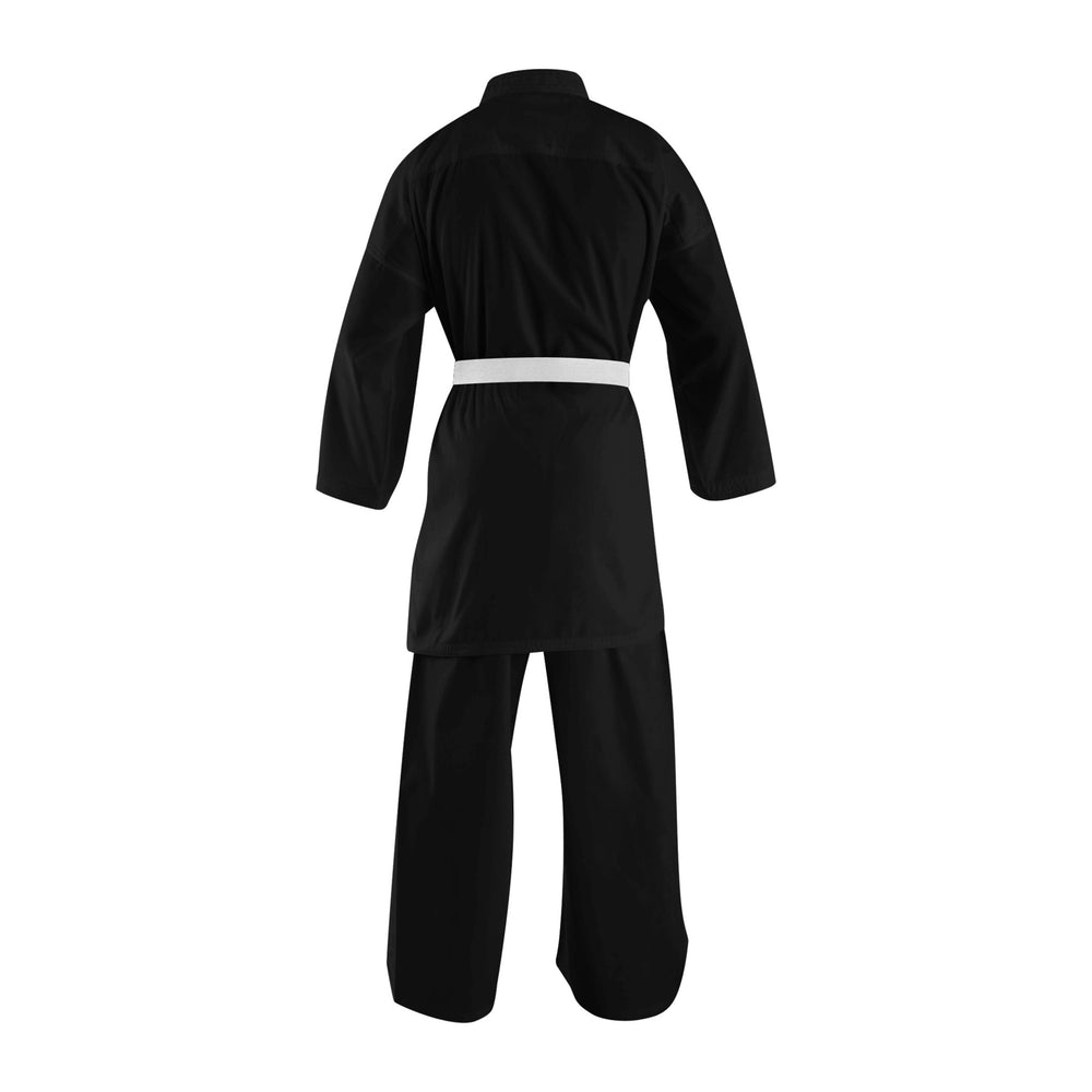 10 oz. Plain Black Medium Weight Karate Uniform - Summo Sports