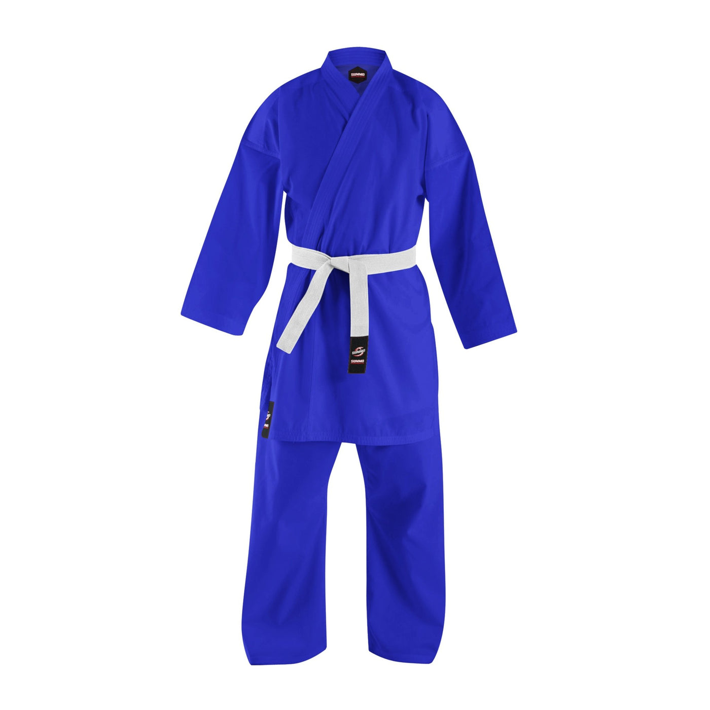 10 oz. Plain Blue Medium Weight Karate Uniform - Summo Sports