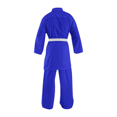 10 oz. Plain Blue Medium Weight Karate Uniform - Summo Sports