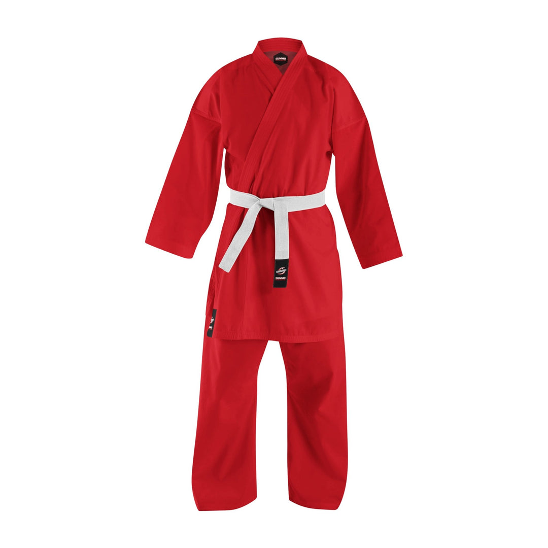 10 oz. Plain Red Medium Weight Karate Uniform - Summo Sports