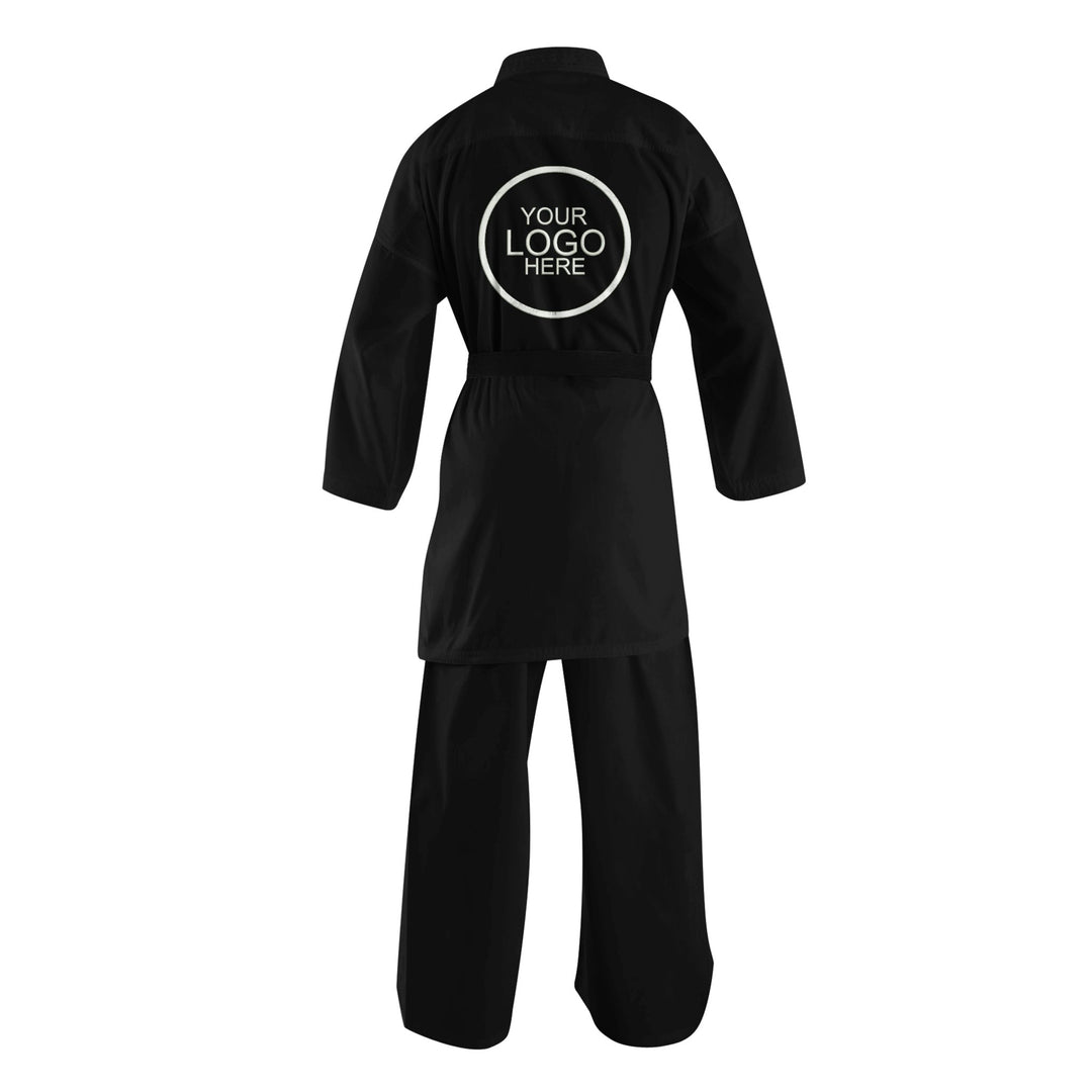 14 oz. Alpha Custom Black Heavy Weight Karate Uniform - Summo Sports