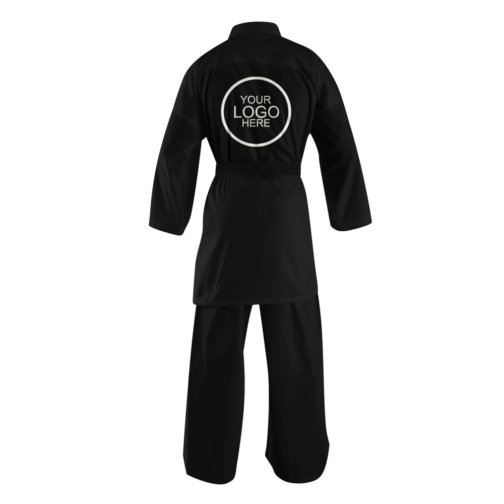 8 oz. Alpha Custom Black Light Weight Karate Uniform - Summo Sports