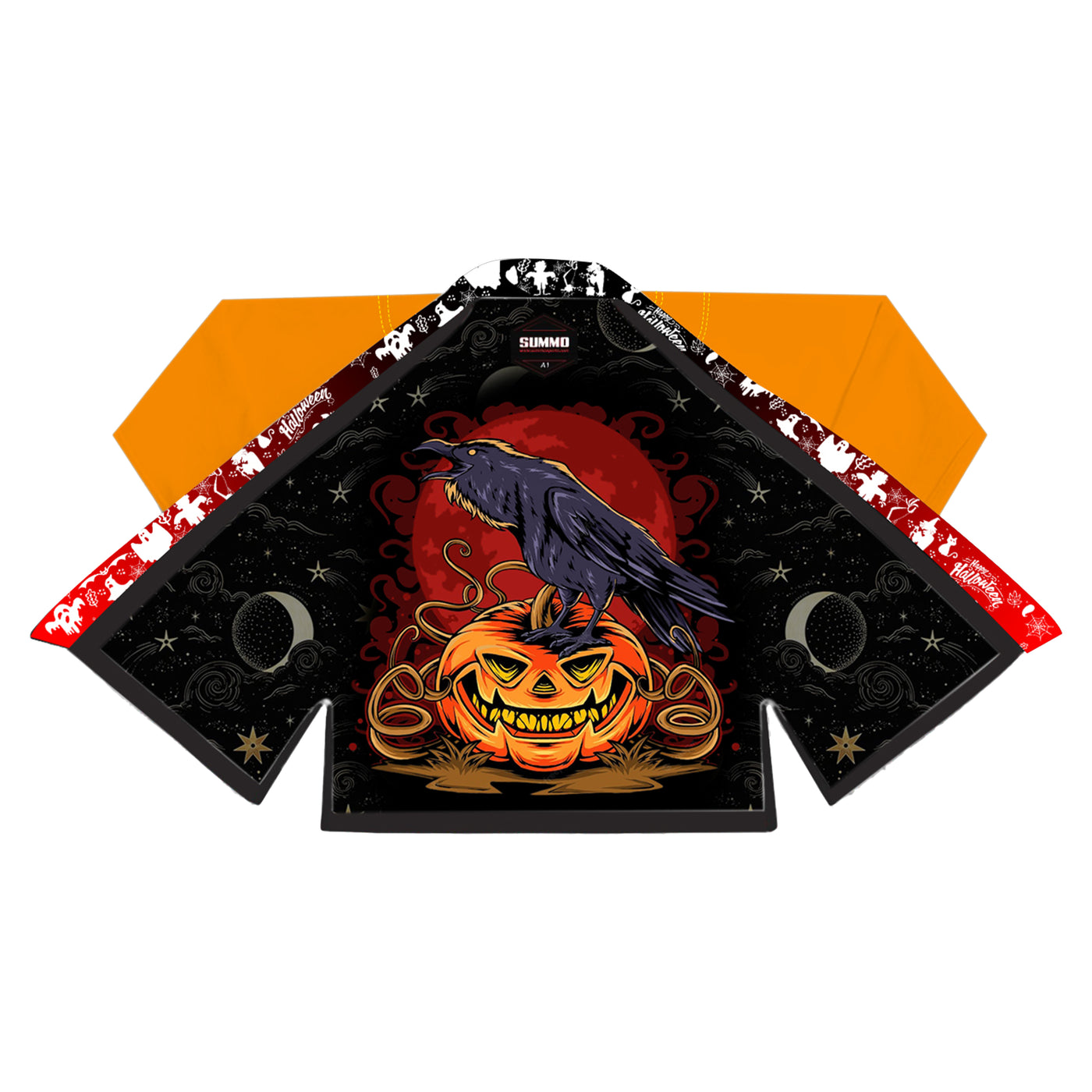 Halloween Corvus entworfen Revers Rash Guard Futter Jiu Jitsu (BJJ GI)