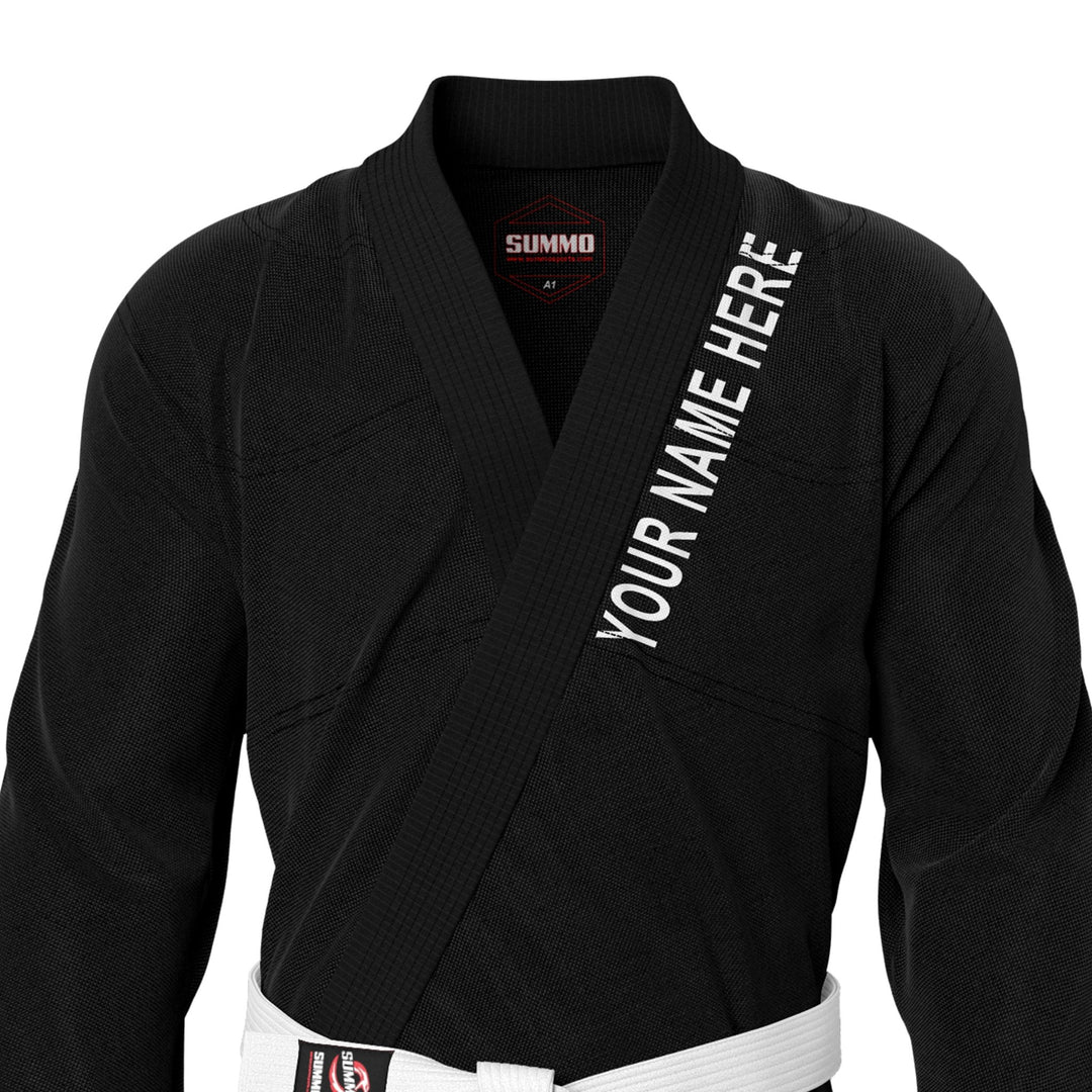 Alpha Custom Black Brazilian Jiu Jitsu Gi (BJJ GI) - Summo Sports