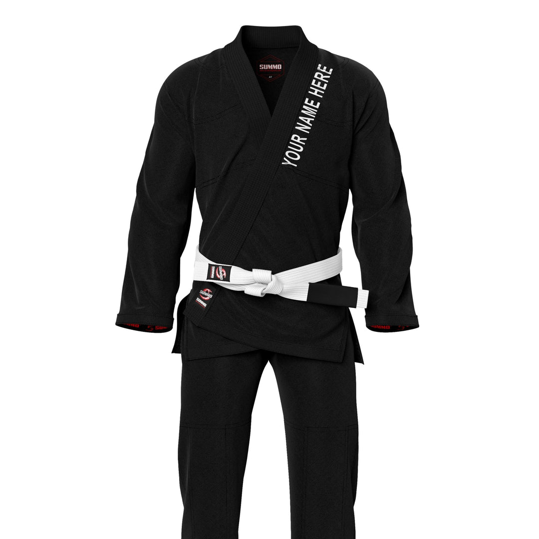 Alpha Custom Black Brazilian Jiu Jitsu Gi (BJJ GI) - Summo Sports