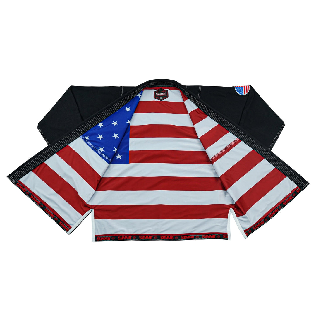 American Black Sublimation Brazilian Jiu Jitsu Gi (BJJ GI) - Summo Sports