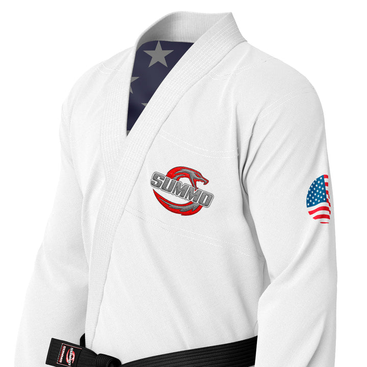 American White Sublimation Brazilian Jiu Jitsu Gi (BJJ GI) - Summo Sports