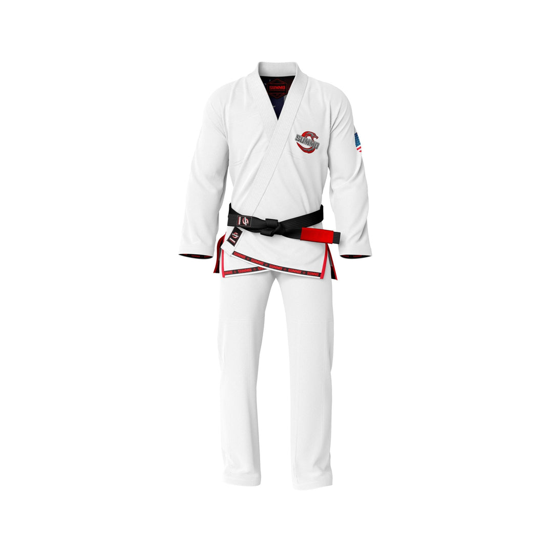 American White Sublimation Brazilian Jiu Jitsu Gi (BJJ GI) - Summo Sports