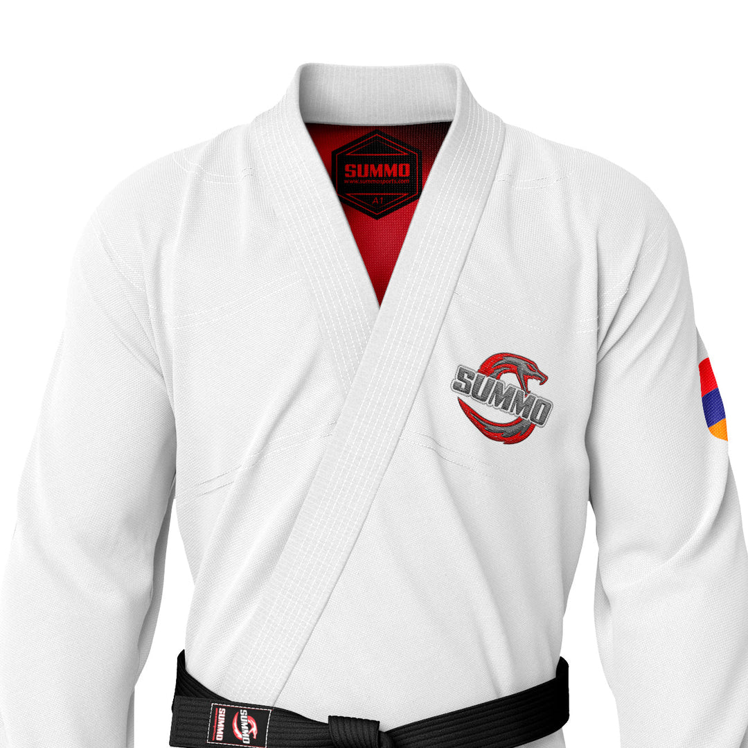 Armenia White Sublimation Brazilian Jiu Jitsu Gi (BJJ GI) - Summo Sports